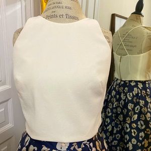 Eliza J ivory spaghetti crop top